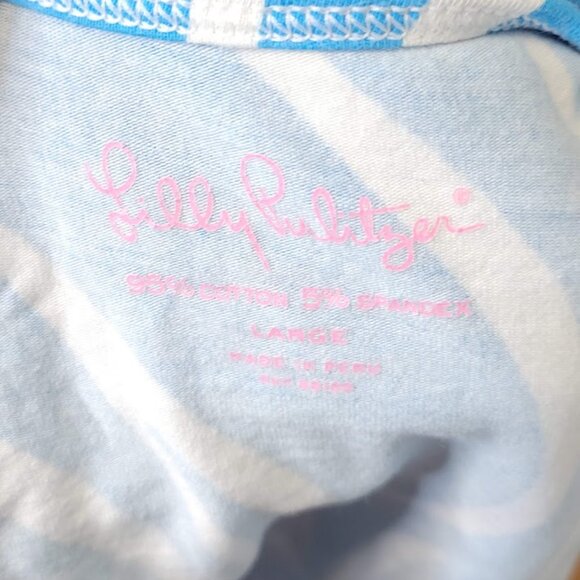 Lilly Pulitzer Tabbie Tank Top in Blue Crush Bamboom Print – Size Large - Picture 4 of 4